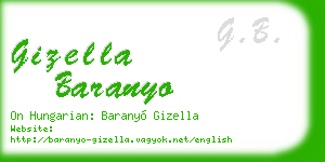 gizella baranyo business card