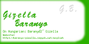 gizella baranyo business card